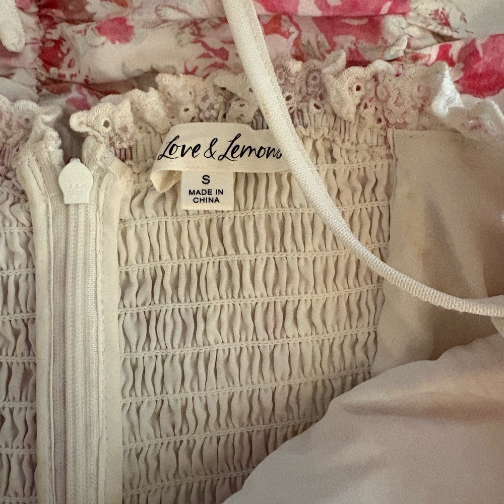 For Love And Lemons Pink and White Floral Mini Dress - Picture 2 of 4